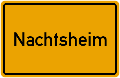 Ortsschild von Gemeinde Nachtsheim in Rheinland-Pfalz