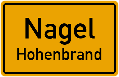 Ortsschild Nagel Hohenbrand