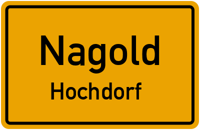 Straßenverzeichnis Nagold Hochdorf