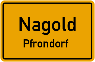 Straßenverzeichnis Nagold Pfrondorf