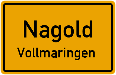 Straßenverzeichnis Nagold Vollmaringen