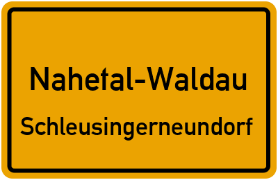 Straßenverzeichnis Nahetal-Waldau Schleusingerneundorf