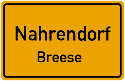 Ortsschild Nahrendorf Breese