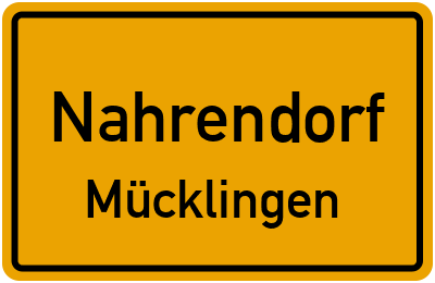 Ortsschild Nahrendorf Mücklingen