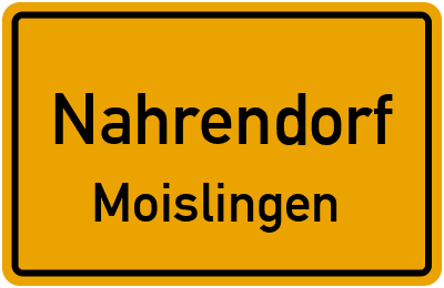 Ortsschild Nahrendorf Moislingen