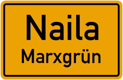 Ortsschild Naila Marxgrün