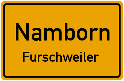 Ortsschild Namborn Furschweiler