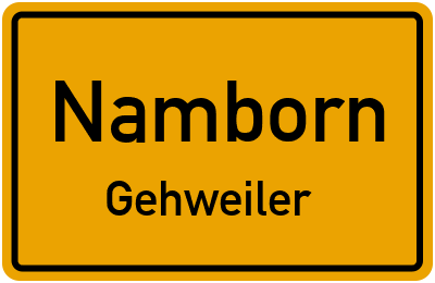 Straßenverzeichnis Namborn Gehweiler