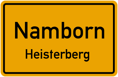 Ortsschild Namborn Heisterberg