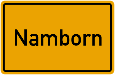 Ortsschild von Namborn in Saarland