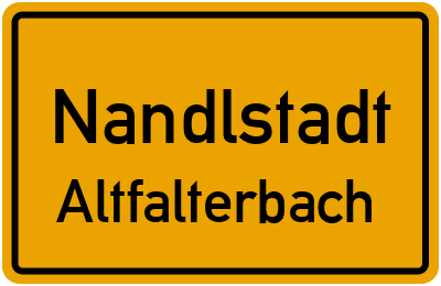 Straßenverzeichnis Nandlstadt Altfalterbach
