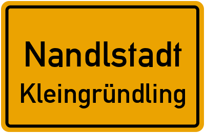 Ortsschild Nandlstadt Kleingründling