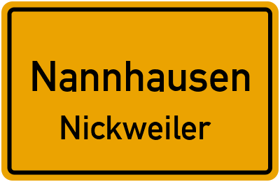 Straßenverzeichnis Nannhausen Nickweiler