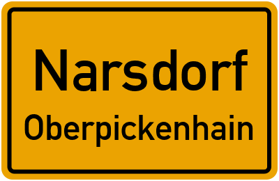 Straßenverzeichnis Narsdorf Oberpickenhain