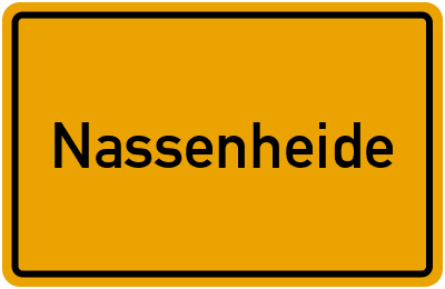 Ortsschild von Nassenheide in Brandenburg