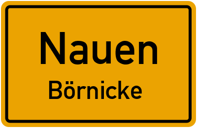 Straßenverzeichnis Nauen Börnicke