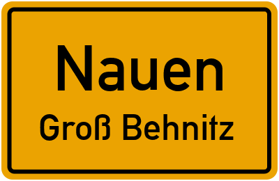Straßenverzeichnis Nauen Groß Behnitz