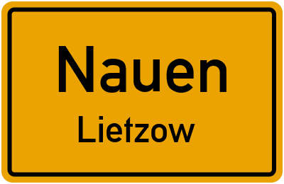 Straßenverzeichnis Nauen Lietzow