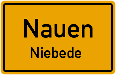 Straßenverzeichnis Nauen Niebede