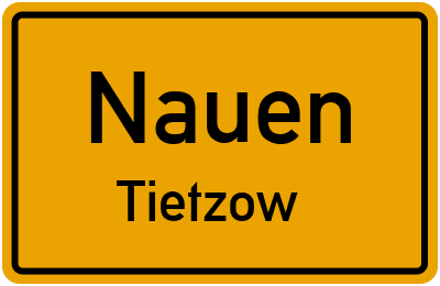 Straßenverzeichnis Nauen Tietzow
