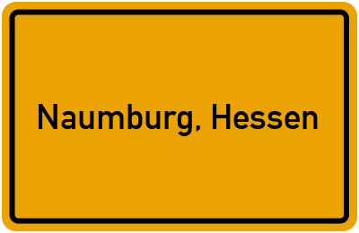 Ortsschild von Stadt Naumburg, Hessen in Hessen