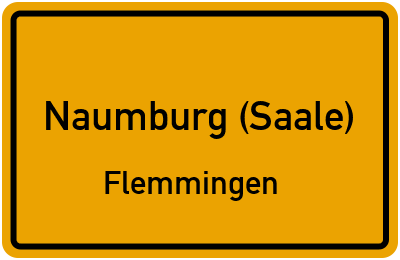 Straßenverzeichnis Naumburg (Saale) Flemmingen