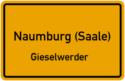 Straßenverzeichnis Naumburg (Saale) Gieselwerder