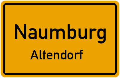 Ortsschild Naumburg Altendorf