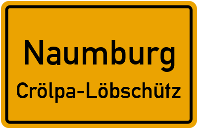 Straßenverzeichnis Naumburg Crölpa-Löbschütz
