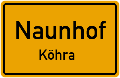 Straßenverzeichnis Naunhof Köhra