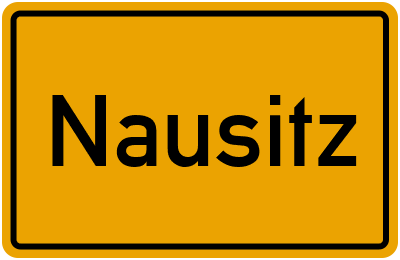 Ortsschild von Gemeinde Nausitz in Thüringen