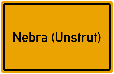 Ortsschild von Stadt Nebra (Unstrut) in Sachsen-Anhalt