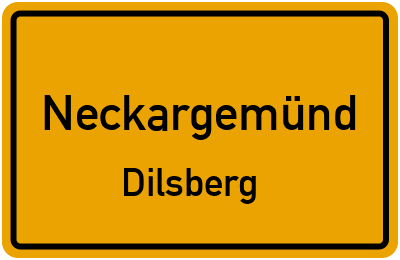Ortsschild Neckargemünd Dilsberg