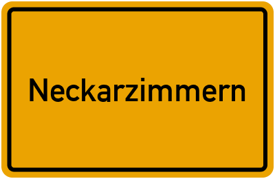 Ortsschild von Gemeinde Neckarzimmern in Baden-Württemberg