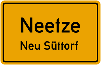 Ortsschild Neetze Neu Süttorf