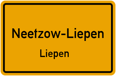 Straßenverzeichnis Neetzow-Liepen Liepen