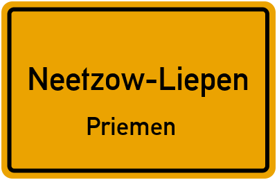 Straßenverzeichnis Neetzow-Liepen Priemen