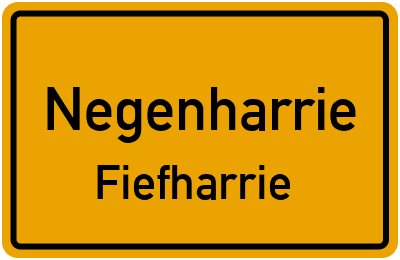 Straßenverzeichnis Negenharrie Fiefharrie