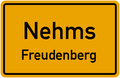 Straßenverzeichnis Nehms Freudenberg