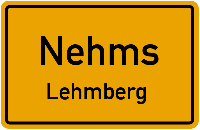Straßenverzeichnis Nehms Lehmberg