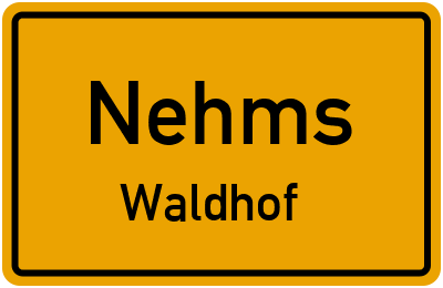 Straßenverzeichnis Nehms Waldhof