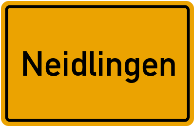 Ortsschild von Neidlingen in Baden-Württemberg