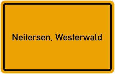 Ortsschild von Gemeinde Neitersen, Westerwald in Rheinland-Pfalz