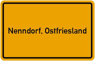 Ortsschild von Gemeinde Nenndorf, Ostfriesland in Niedersachsen