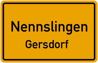 Straßenverzeichnis Nennslingen Gersdorf
