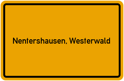 Ortsschild von Gemeinde Nentershausen, Westerwald in Rheinland-Pfalz