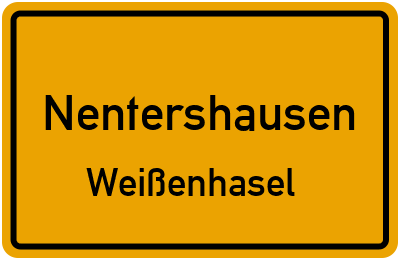 Straßenverzeichnis Nentershausen Weißenhasel