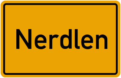 Ortsschild von Gemeinde Nerdlen in Rheinland-Pfalz
