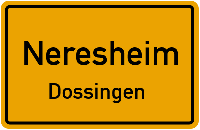 Straßenverzeichnis Neresheim Dossingen