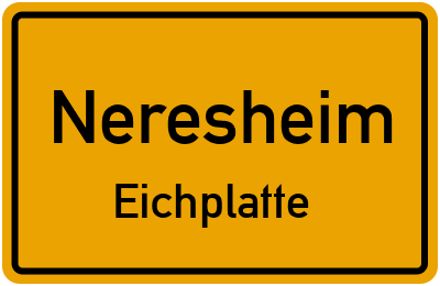 Straßenverzeichnis Neresheim Eichplatte